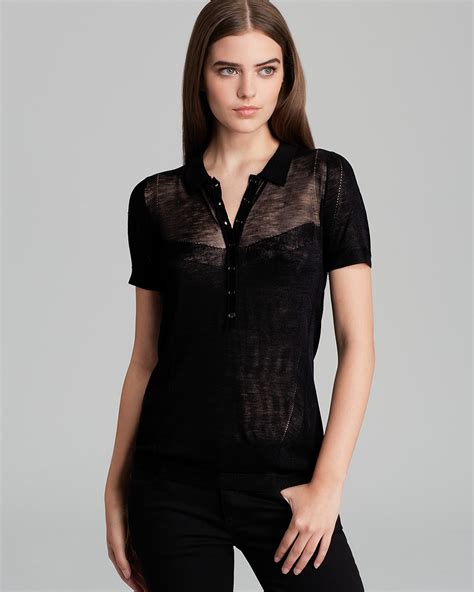 burberry brit tops black sheer sleeve|Burberry clothing website.